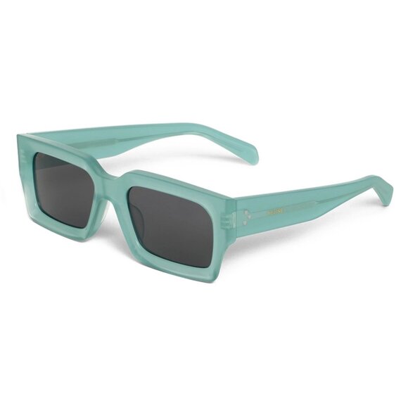 NEW CELINE SUNGLASSES CELINE CL40280U 93A SHINY LIME TRANSPARENT EYEWEAR - Picture 1 of 5
